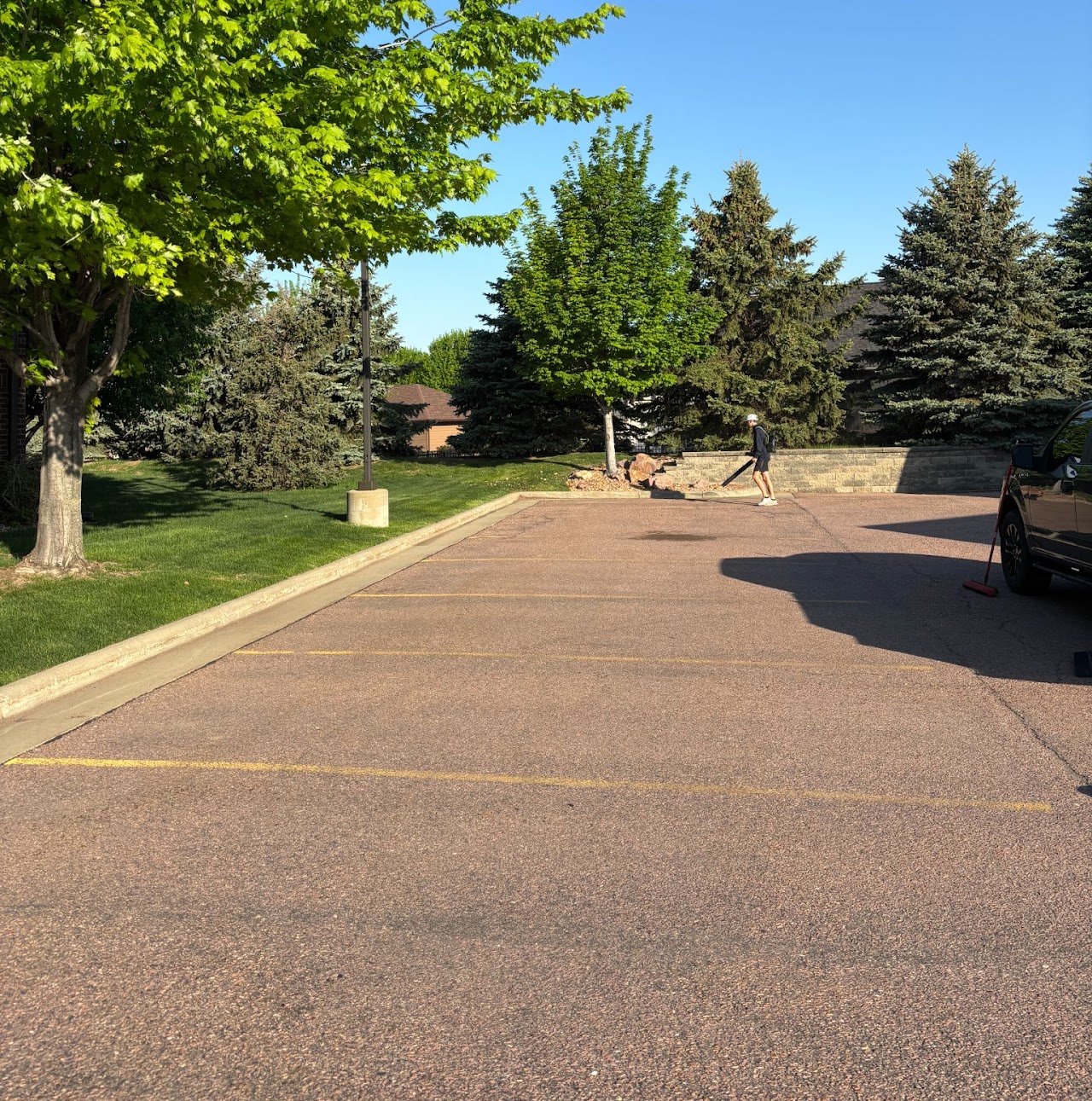 Asphalt Re-Stripe — before