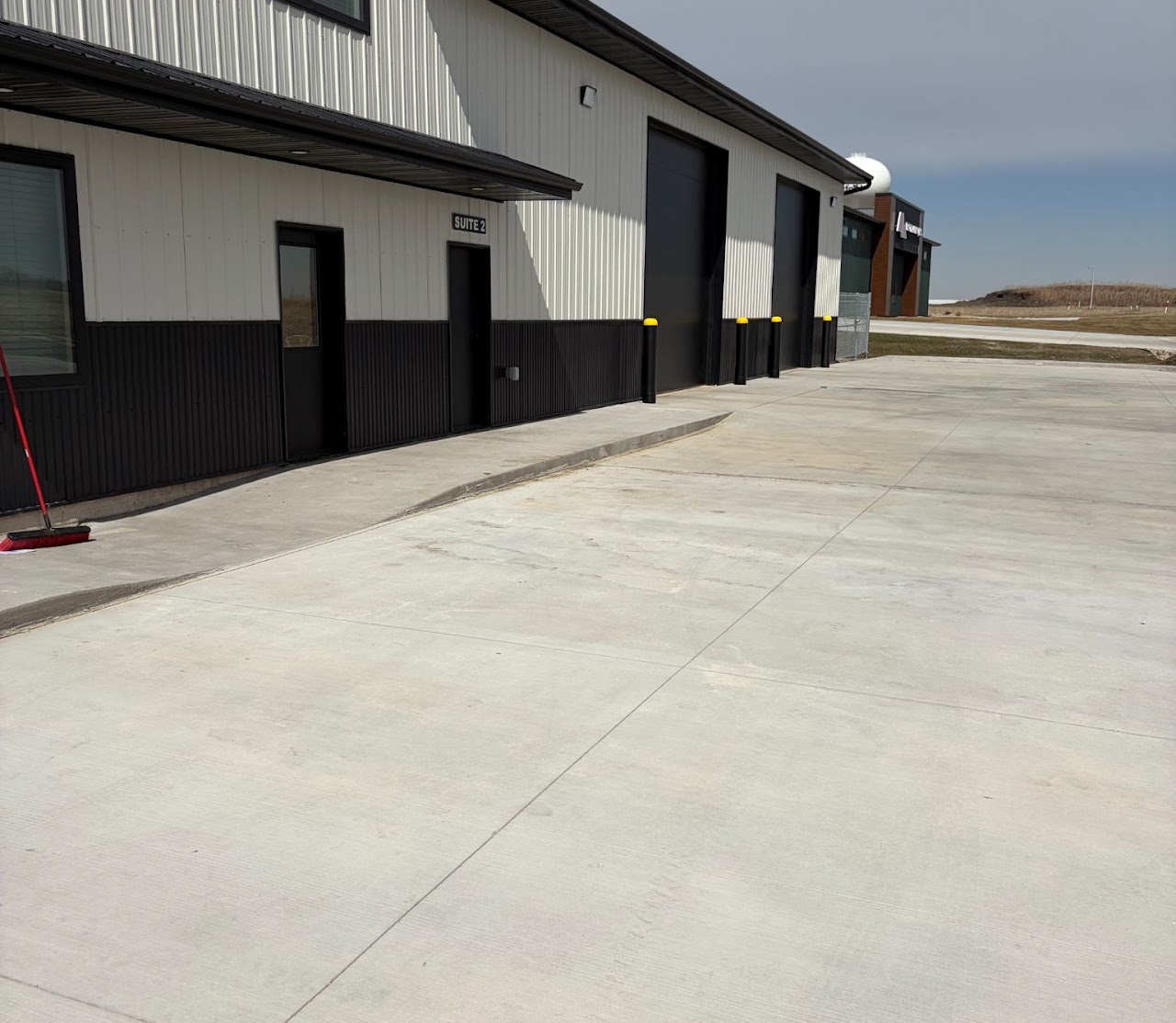 New Construction Striping — before